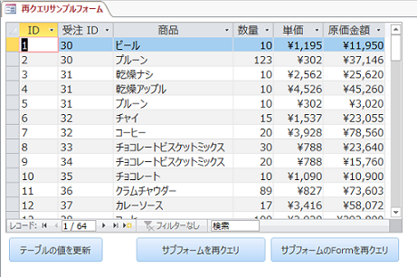 T Sware Access Tips 651 サブフォームのrequeryメソッドの使い分け